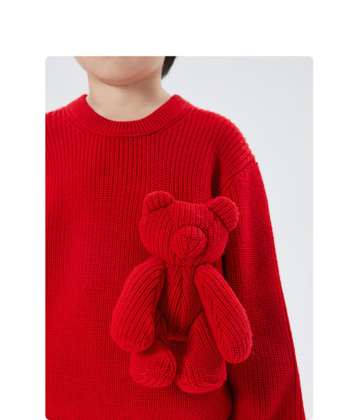 JNBY 22年冬款  纯色圆领长袖套头毛衫  1MA311521 商品图4