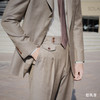 Stylbiella 澳洲美丽诺羊毛浅棕色全麻衬套装 商品缩略图8