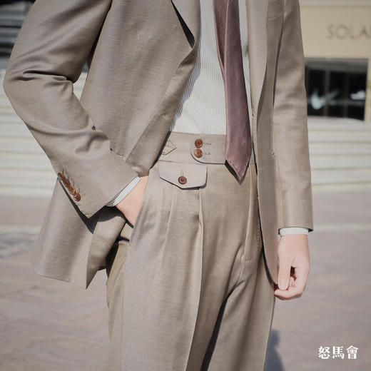 Stylbiella 澳洲美丽诺羊毛浅棕色全麻衬套装 商品图8