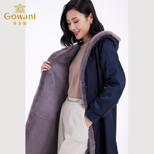 乔万尼新款派克服水貂毛皮草外套EF4N240 商品图2