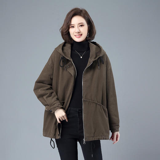 HR WX88559加绒派克服外套加厚保暖中长款棉衣棉袄 商品图2