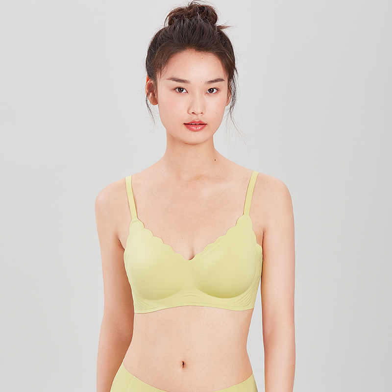 都市丽人Vbra内衣无尺码薄3/4杯泳布文胸二排无钢圈LB36K8