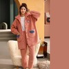 女士秋冬季加厚睡衣套装中长款加绒双层[FF22838] 商品缩略图0