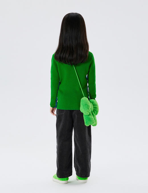 JNBY 22年冬款  巴素兰羊毛男女童亲肤长袖套头毛衫  1MA311500 商品图5