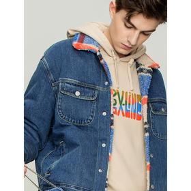 LeeXLINE 21秋冬新品宽松两面穿仿羊羔绒男外套LMT0017345PN00FA00681