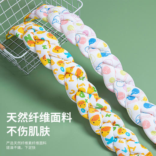 「加长加厚！双层麻花设计」黄鸭款搓澡巾搓背浴花 居家日用搓泥拉环加厚成人洗澡长条后背拉背条清洁工具 商品图2