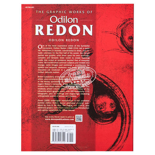 【中商原版】The Graphic Works of Odilon Redon 进口艺术 odilon redon的图形作品 商品图1