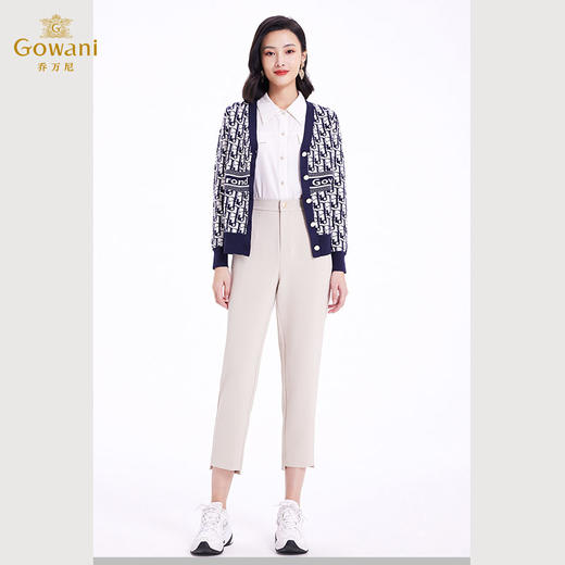 乔万尼女休闲裤女新款秋冬垂顺显瘦高腰EF4F200 商品图3