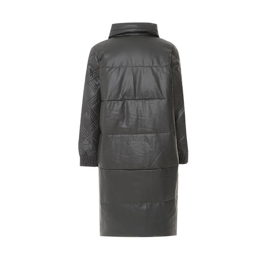 EITIE爱特爱冬季新款保暖显瘦黑色白鸭绒皮羽绒服外套7293905 商品图1