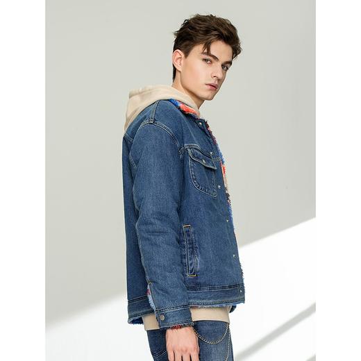 LeeXLINE 21秋冬新品宽松两面穿仿羊羔绒男外套LMT0017345PN00FA00681 商品图4