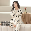 润微100%棉春秋萌趣卡通印花圆领纯棉长袖女士家居服睡衣女   小熊叮当【158选2套】 商品缩略图4