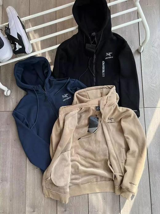 ARC鸟！加产！雪山绒！ BIRD EMBLEM 休闲情侣加绒加厚连帽衫拉链外套 商品图4