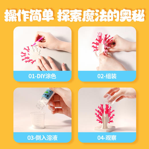 【趣味科学 魔法圣诞结晶树】科答鸭魔法圣诞树纸树开花水晶种植儿童玩具科学实验圣诞节礼物 商品图3