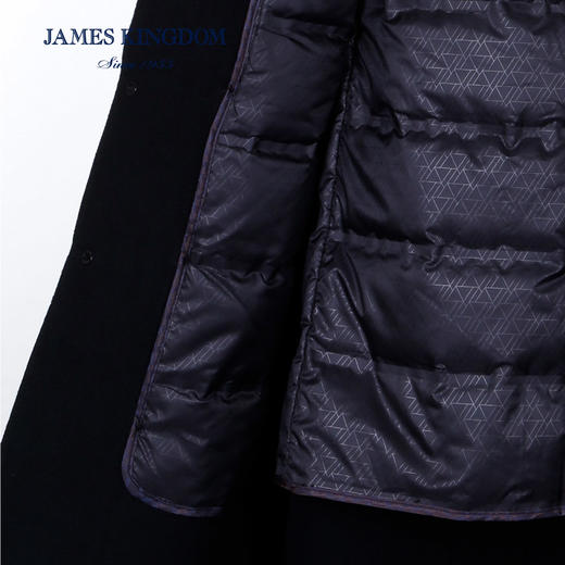 【绵羊毛羽绒大衣 特价清仓】占姆士冬季男士商务羽绒毛呢大衣外套内胆可拆卸新 商品图2
