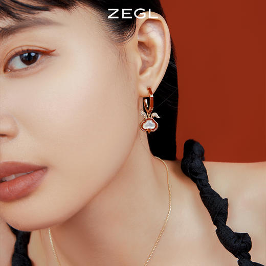 ZEGL设计师本命年兔系列如意兔子耳环女小众设计感耳钉银针耳饰品 商品图2