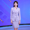 IWY/紫色声乐生艺考礼服女气质显瘦播音主持人正装西装套裙通勤职业装CS12105 商品缩略图0