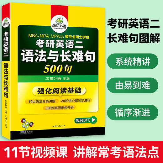 2025考研英语二语法与长难句 阅读理解基础必备 MBA MPA MPACC英语专业硕士研究生适用 华研外语 商品图1