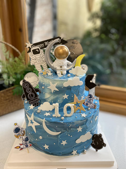 双层宇航员奶油蛋糕 下单前请仔细阅读商品详情 商品图0