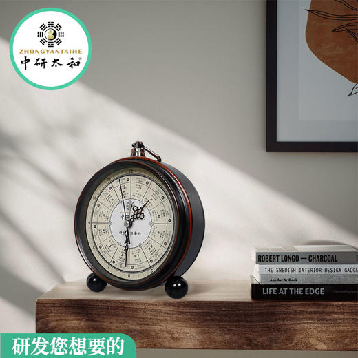 中国风复古钟闹钟客厅桌面中式台式坐钟卧室静音摆件 商品图0