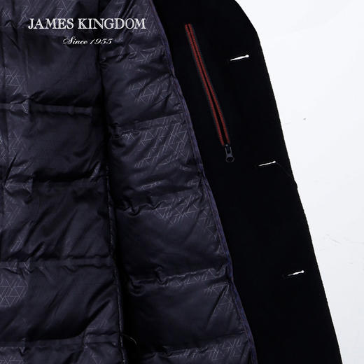 【绵羊毛羽绒大衣 特价清仓】占姆士冬季男士商务羽绒毛呢大衣外套内胆可拆卸新 商品图3