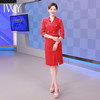 IWY/高级感西装连衣裙女前开叉气质绑带年会演讲主持人礼服正装职业装213175Q1 商品缩略图4