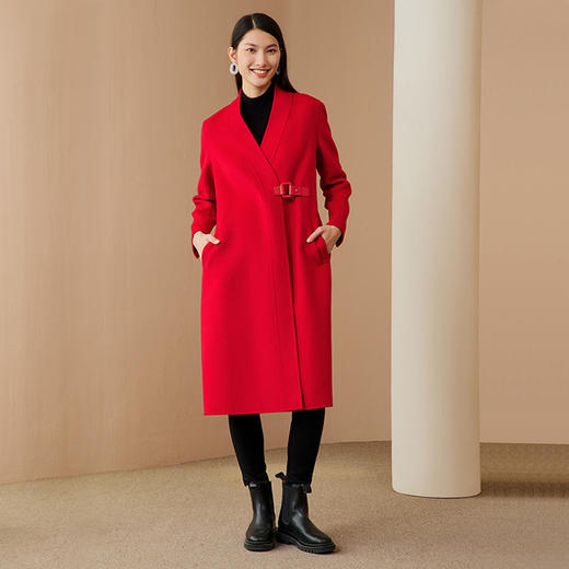 EITIE爱特爱冬季新款时尚气质收腰显瘦大衣女6814522 商品图9