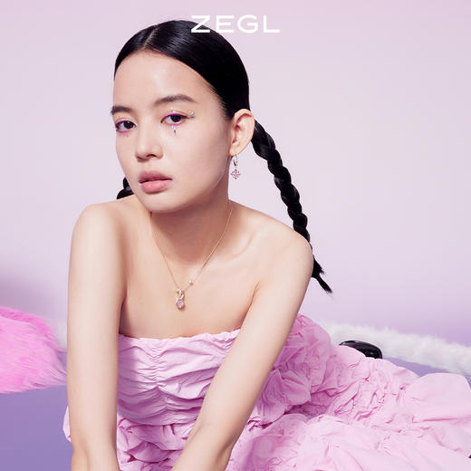 ZEGL设计师本命年系列桃花兔子项链女生轻奢小众设计感贝壳锁骨链 商品图6