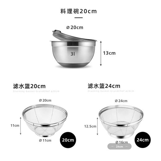捷克进口/ tescoma 不锈钢滤水篮 厨房圆形洗菜篮淘米沥水筛蔬果篮漏盆 备菜三件套 商品图8