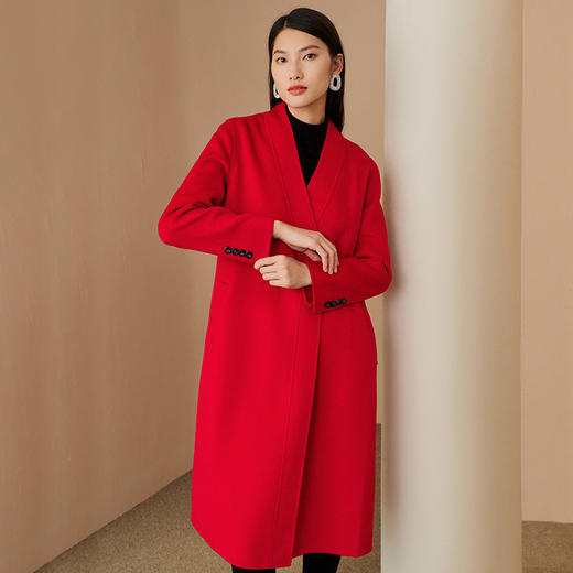 EITIE爱特爱冬季新款时尚气质收腰显瘦大衣女6814522 商品图7