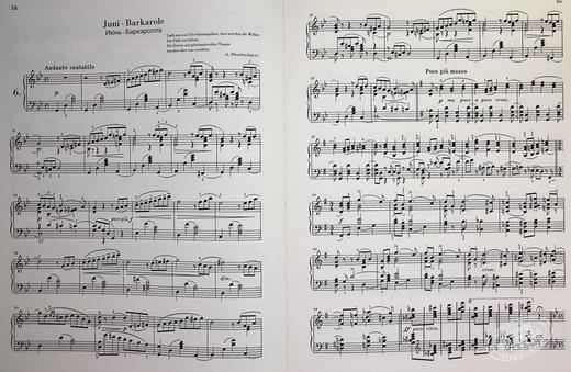 【中商原版】The Seasons op 37bis 进口艺术 柴可夫斯基四季 op37bis 钢琴独奏带指法 商品图6