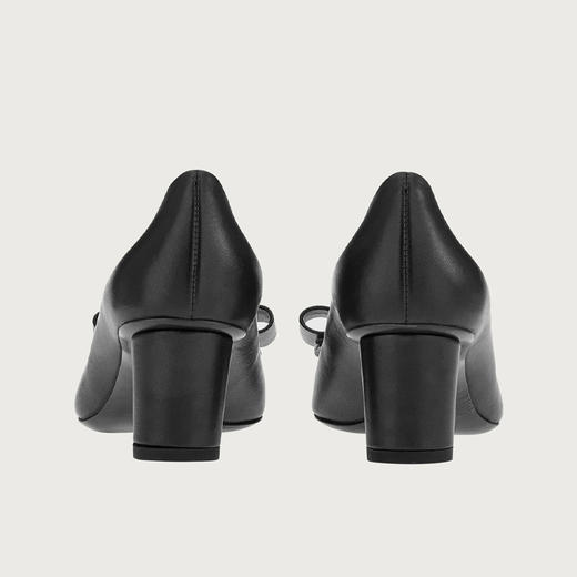 FERRAGAMO 菲拉格慕 女士皮革 VIVA 超大蝴蝶结高跟鞋 黑色 730829 商品图1