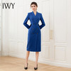 IWY/高端宝蓝色西装连衣裙女秋季时尚气质工作服双排扣职Q810 商品缩略图0