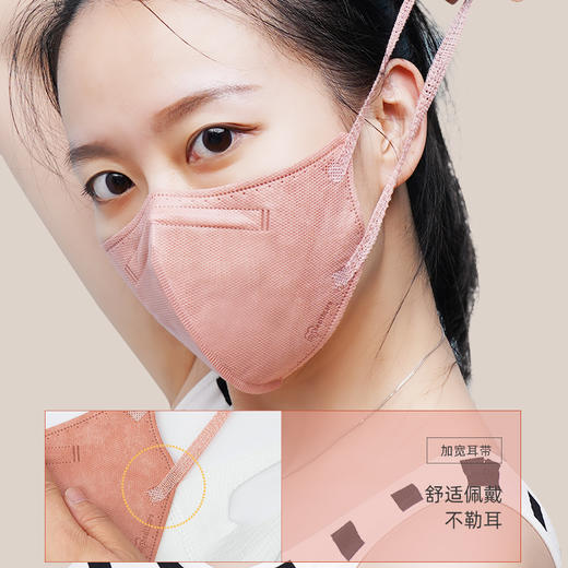 爱丽思3d立体彩色宽耳带口罩女防尘一次性透气 商品图2