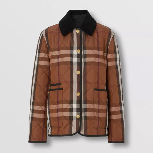 BURBERRY 巴宝莉 女士格纹菱形绗缝尼龙外套棉服 格子 8060487 A8900 商品图0
