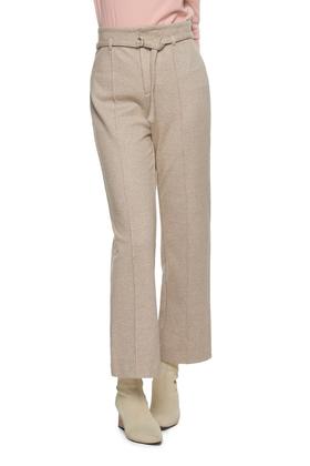 OSA欧莎 简约米色高腰长裤 8620