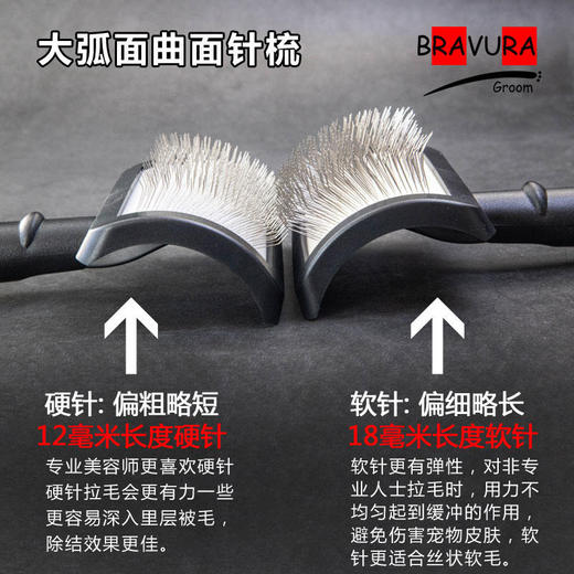 宠物曲面针梳 专业美容针梳 意大利BRAVURAGROOM 商品图0