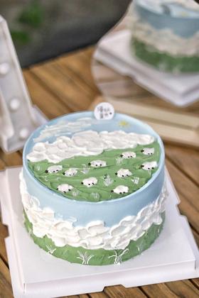 【生日蛋糕】手绘小羊款