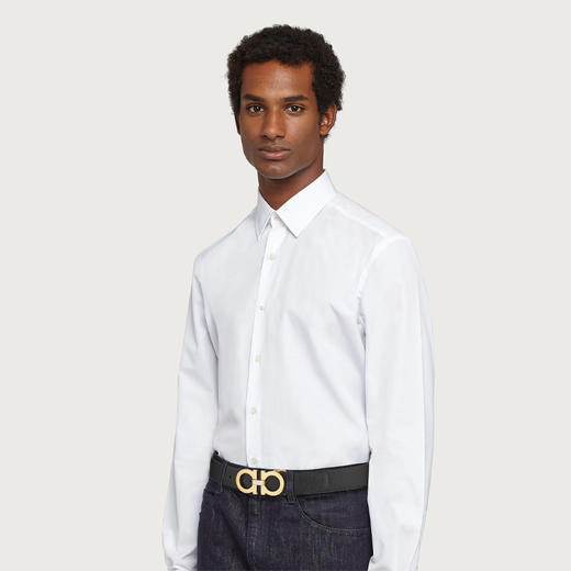 FERRAGAMO 菲拉格慕 男士皮革双面可调式 GANCINI扣饰 腰带 黑色 67 9493 754204 商品图2