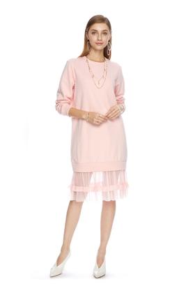 OCHIRLY欧时力 网纱拼接套头连衣裙 4176