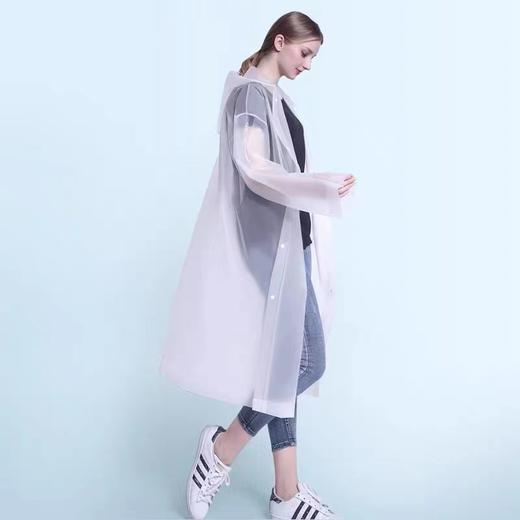 一次性雨衣EVA男女通用加厚140克雨披单人轻薄户外便携长款全身防暴雨磨砂半透明 商品图3