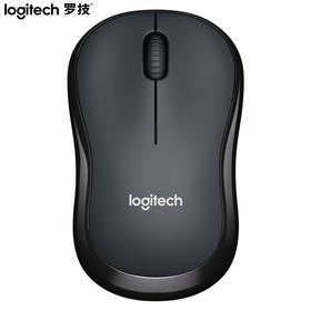 罗技（Logitech）M220 轻音鼠标 无线鼠标 办公鼠标 对称鼠标 带无线微型接收器 灰黑色