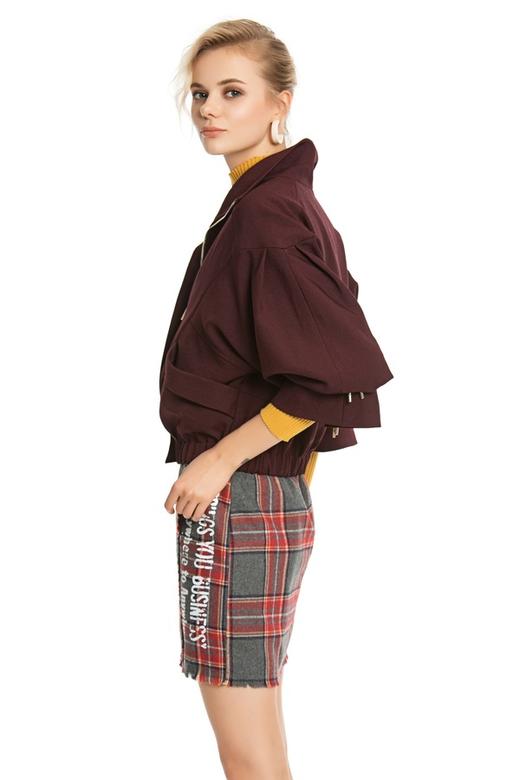 TONGRI曈日 紫红色灯笼袖上衣 3932 商品图2