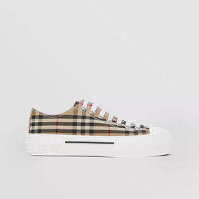 BURBERRY 巴宝莉 女士 Vintage 格纹棉质休闲运动鞋 格子 8050506 A7028
