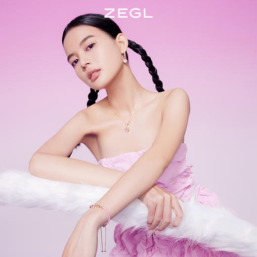 ZEGL设计师本命年系列桃花兔子项链女生轻奢小众设计感贝壳锁骨链 商品图2