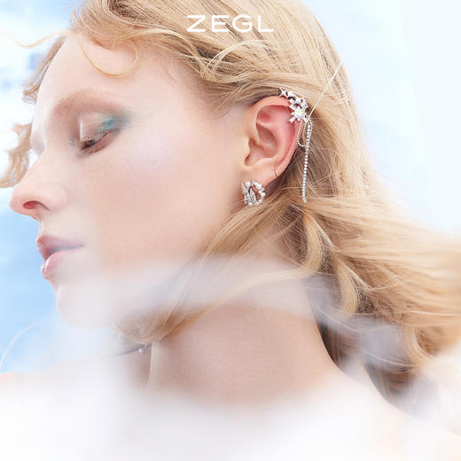 ZEGL设计师星光璀璨耳妆盘女耳夹女无耳洞耳环耳骨夹耳钉秋冬耳饰 商品图2