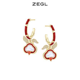 ZEGL设计师本命年兔系列如意兔子耳环女小众设计感耳钉银针耳饰品