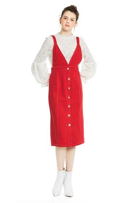 OCTAVIA 红白拼色两件套连衣裙 3961