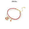 ZEGL设计师本命年系列如意兔子红绳手链女双层手绳人造珍珠手饰品 商品缩略图3