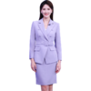 IWY/紫色声乐生艺考礼服女气质显瘦播音主持人正装西装套裙通勤职业装CS12105 商品缩略图4