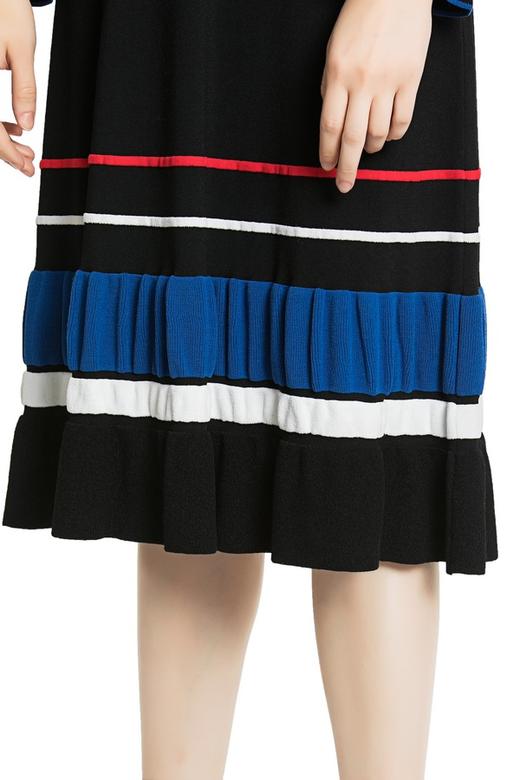 SUMMER & SAGE 条纹拼接针织连衣裙 3727 商品图4